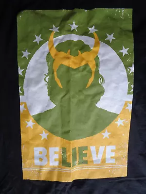 Buy Marvel Loki Believe Black Crew Neck T-Shirt Distressed Look Image NEW WITH TAGS • 9.95£