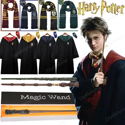 Buy Harry Potter Costume Scarf Robe Cloak Tie Gryffindor Slytherin Ravenclaw COSPLAY • 4.99£