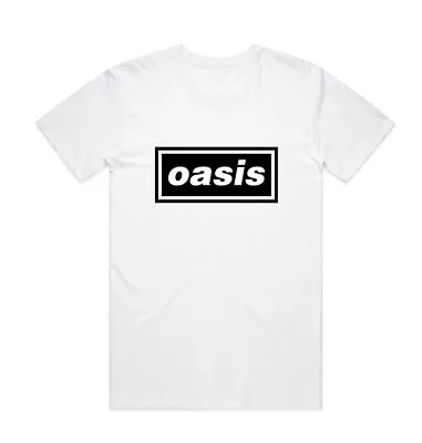 Buy White Oasis Logo Liam Noel Gallagher Official Tee T-Shirt Mens Unisex • 16.36£