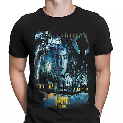 Buy Halloween T-Shirt Nightmare On Elm Street Movie Poster Spooky Mens T Shirts #HD • 13.49£