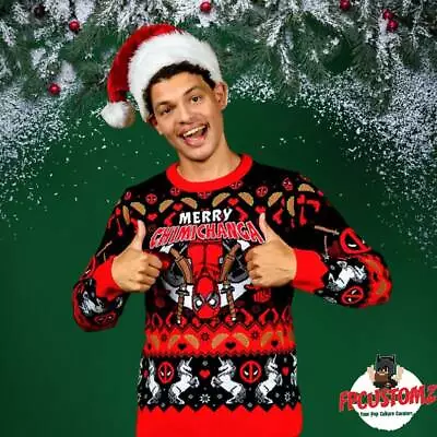 Buy Deadpool: Merry Chimichanga Christmas Jumper Christmas Ugly Sweater • 35.90£