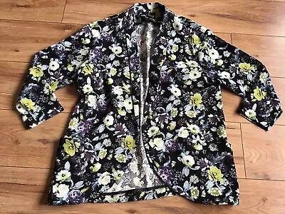 Buy H&M Black Floral Jacket Size L • 2.99£