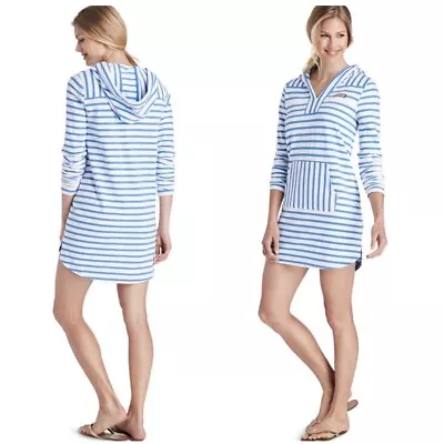 Buy Vineyard Vines Striped Seaside Casual Dress Small With Hoodie • 24.13£