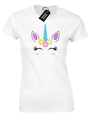 Buy Unicorn Face Ladies T-shirt Funny Cute Magic Design Fashion (col) • 8.99£