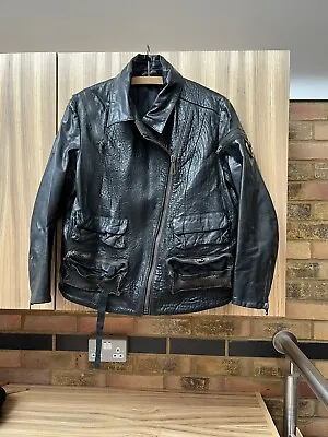 Buy Acne Leather Ladies Biker Jacket With Removable Shearling Hood Size 42 (10-12) • 170£