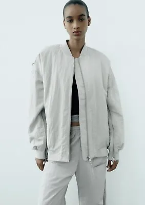 Buy Zara Oversized Bomber Jacket Size XS/8 • 17£