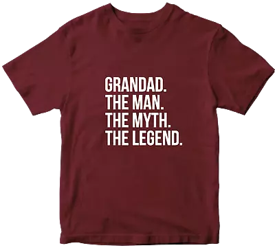 Buy Grandad The Man The Myth The Legend T-shirt Perfect Family Father Day Party Gift • 9.99£