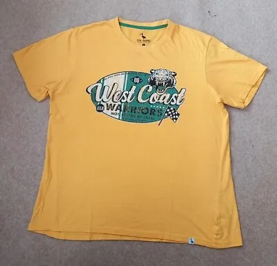 Buy MINT Mens Soft STH SHORE Yellow 100% Cotton West Coast Warriors T-shirt  Size L • 0.99£