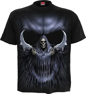 Buy Double Death Mens T-Shirt Spiral Direct Grim Reaper Skull Demon • 15.99£