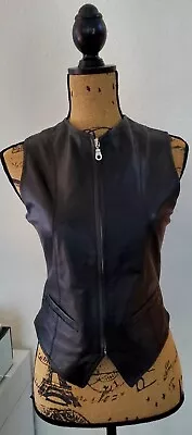 Buy WILSONS Black Leather Vest Womens Size M Vintage  • 38.60£