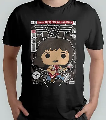 Buy Eddie Van Halen EVH Comic Pop Culture Design T-Shirt • 10£