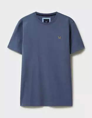 Buy Crew Clothing Classic Crew Neck T-Shirt, 100% Cotton - Steel Blue • 27.49£