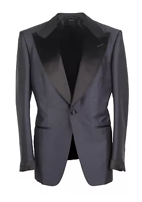 Buy TOM FORD Atticus Midnight Blue Tuxedo Smoking Suit Size 44S IT / 34S U.S.  Ne... • 3,149.10£