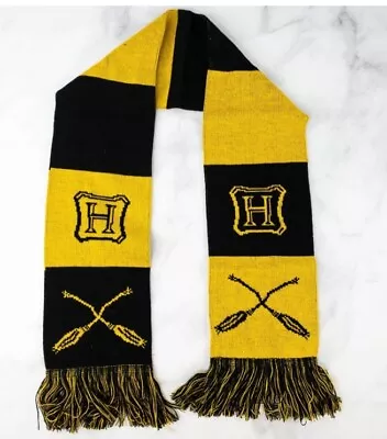 Buy Loot Crate Harry Potter Nimbus Hogwarts House Scarf Hufflepuff, Yellow Broom • 7.10£