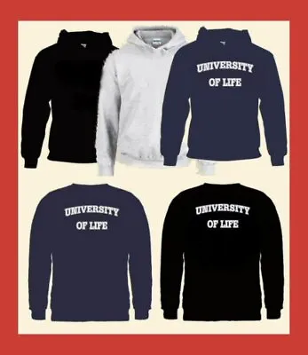 Buy UNIVERSITY OF LIFE Hoodie Sweatshirt Fleece Uni Son Daughter Brother Husband • 28.99£