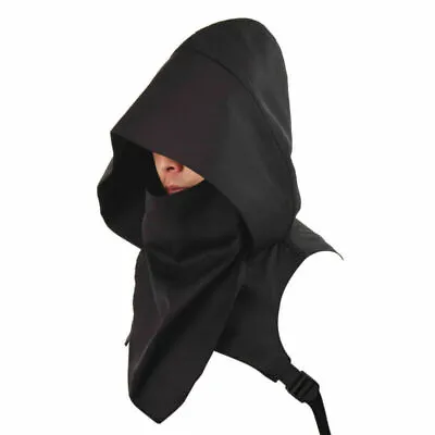 Buy Medieval Cowl Hood Scarf Halloween Hooded Wicca Pagan Cosplay Hat • 16.79£