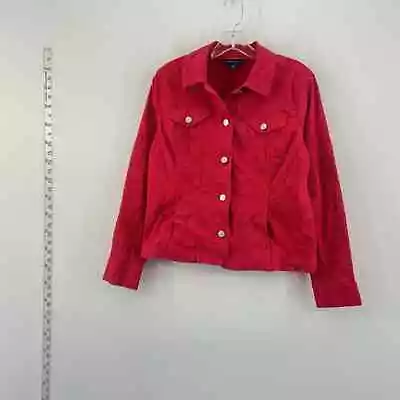 Buy Charter Club Red Cotton Blend Basic Jean Jacket - Women's M • 21.37£