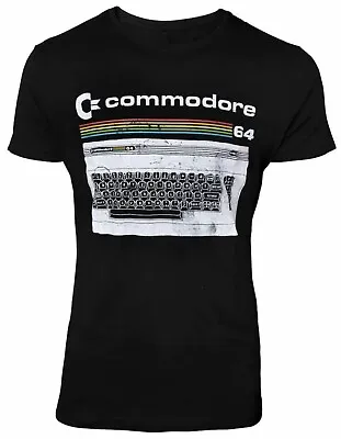 Buy Official Men's Commodore 64 Classic Keyboard Retro Gaming  T-Shirt - Size SMALL • 8.99£