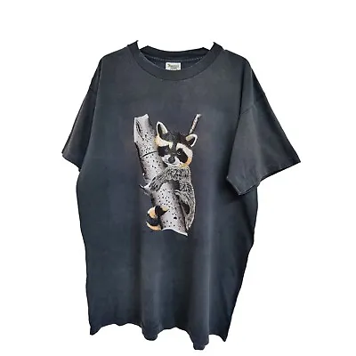 Buy Tennesse River Gold Single Stitch Vtg Racoon T Shirt Sz Xxl Ladies • 30£
