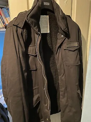 Buy Surplus Army Paratrooper Mens Winter Field Jacket Military M65 Coat Black Washed • 49.95£