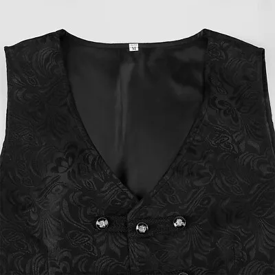 Buy Tailored Formal Gothic Steampunk Victorian Cosplay Waistcoat Mens Brocade • 22.99£