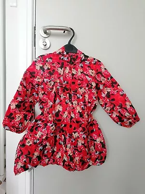Buy Disney Minnie Mouse Red Girls Raincoat Windproof Long Coat Jacket 4-5 Yo • 5.99£