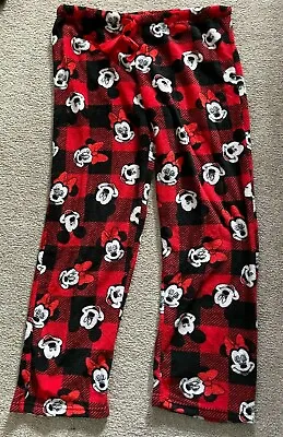 Buy Womens Mickey & Minnie Mouse PJs L Disney Pajama Pants Plush Sleepwear Polyester • 15.02£