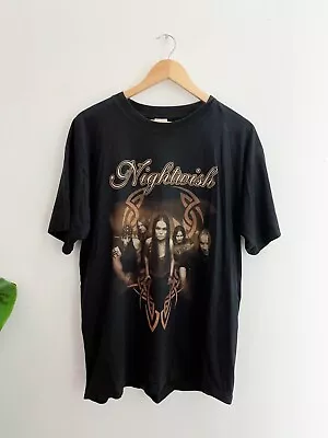 Buy Vintage Black Nightwish Graphics Mens Tshirt Size XL| SKU 1655 • 19.52£