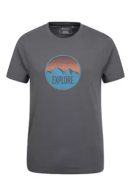 Buy Mountain Warehouse Mens Discover Mountain Tee Lightweight UV Protection T-Shirt • 15.99£