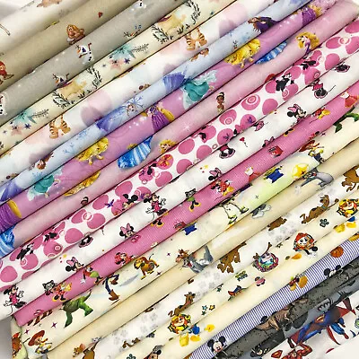 Buy Disney Fabric 100% Cotton Characters Princess Winnie Toy Story Heros 140cm Wide! • 2.49£