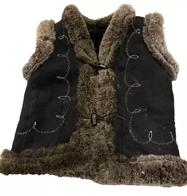 Buy Vest, Kids Small, W/ Buckle -winter / Costume/theater, Black & Gray • 12.24£