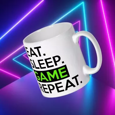 Buy Eat.Sleep.Game.Repeat Mug. Gamer Gaming Merch Fun Gift  • 12.95£