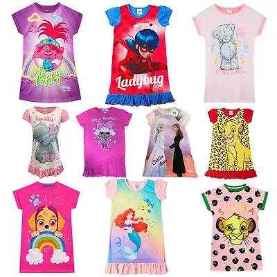Buy Girls Nightdress Nightie Pyjamas Nighty Disney Lion King Frozen Trolls LOL • 5.75£