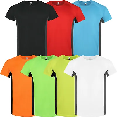 Buy New Mens Breathable T Shirt Cool Dry Sports Running Performance Wicking Gym Top • 6.99£