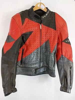 Buy TEKNIC Motorcycle Jacket Black Red Size 50/40 See Description - EHB • 9.99£