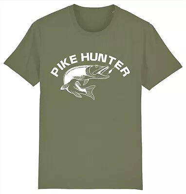 Buy Pike Hunter Fishing Fisherman Game Coarse Angler T-Shirt • 9.95£