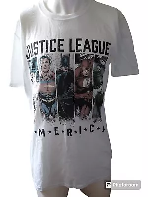 Buy Justice League Comics America White Unisex T-Shirt Album Mens  DC Comics Large • 5.99£