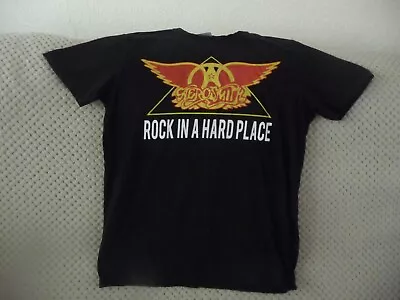Buy TBC Aerosmith Rock In A Hard Place Black T Shirt Size Small • 10.99£