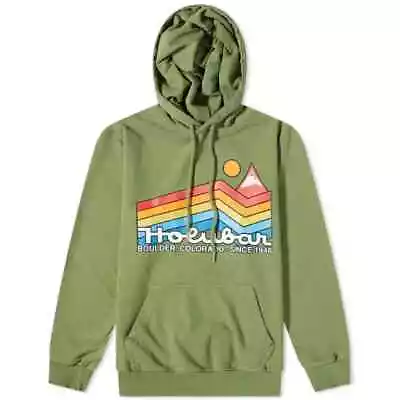 Buy £100+ Holubar Rainbow Mens Green Hoody Designer Sweatshirt Top Bnwt M P2p 22 • 34.95£