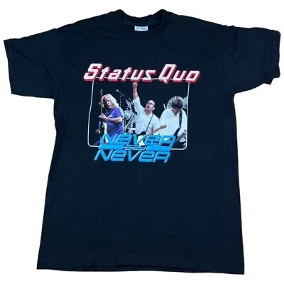 Buy Status Quo Vintage T Shirt Screen Stars Medium Black Tour Tee 2002 T Shirt Tee  • 25£