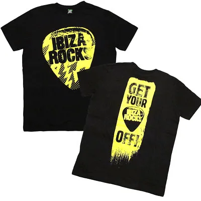 Buy Ibiza Rocks Men's T Shirt Neon Logo Tee Plec Off Slogan Black Cotton Shirt Merch • 21.99£