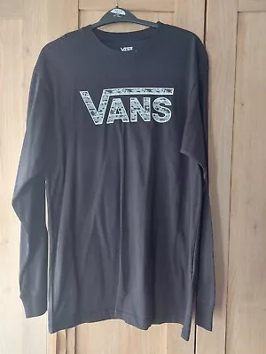 Buy Vans Mens Long Sleeve T Shirt Size Medium Black • 5£