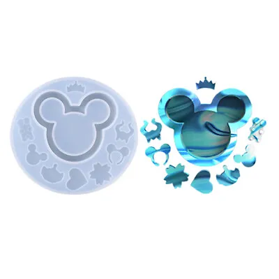 Buy Silicone Mickey Mouse Resin Epoxy Casting Mold Coaster Jewelry Making Mould DIY • 2.59£