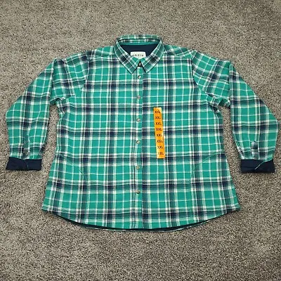 Buy Orvis Shirt Womans XXL Green Flannel Jacket Shacket Tartan Plaid Snap Up Lined • 9.84£