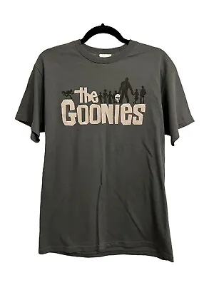 Buy The Goonies Silhouette Logo Charcoal T-Shirt - Crew Neck Unisex Movie Tee Medium • 9.99£