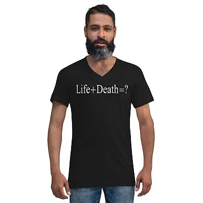 Buy Life + Death = ? Gothic Deathrock Style Unisex Short Sleeve V-Neck T-Shirt • 27.67£