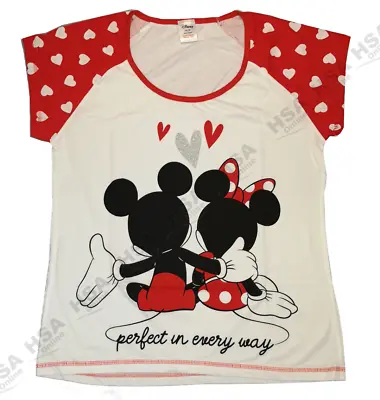Buy Womens Ladies Disney Mickie  Minnie Mouse Character Pyjama Top Christmas Gift • 3.99£