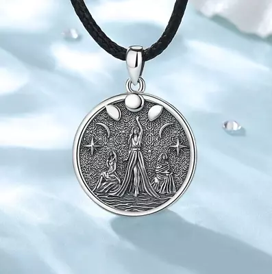 Buy Hecate Triple Goddess .925 Sterling Silver Occult Deity Pendant Jewelry • 48.26£