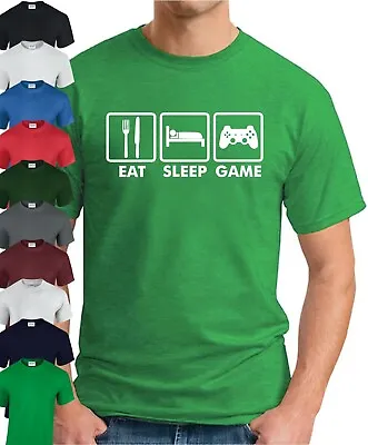 Buy EAT SLEEP GAME T-SHIRT > Funny Slogan Novelty Mens Geeky Gift Video Gaming Nerd • 9.49£