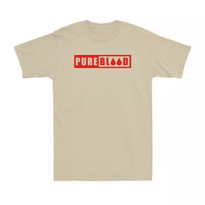 Buy Pure Blood #Pureblood Funny Vaccine Saying Gift Retro Men's Short Sleeve T-Shirt • 14.99£
